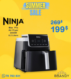 Ninja Max Pro AF180 Air Fryer 6.2L Silver/Black