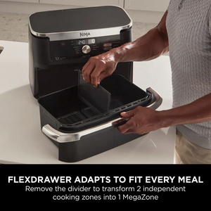Ninja FlexDrawer AF500 Air Fryer 10.4L Silver/Black