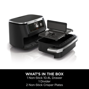 Ninja FlexDrawer AF500 Air Fryer 10.4L Silver/Black