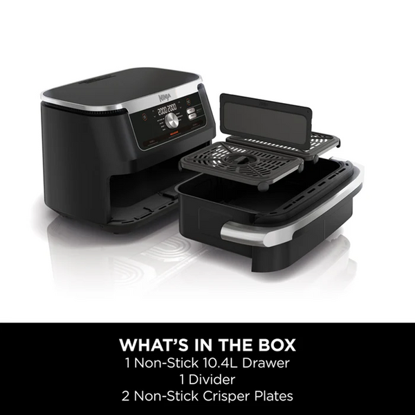 Ninja FlexDrawer AF500 Air Fryer 10.4L Silver/Black