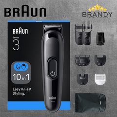 Braun All‑in‑One Trimmer Series 3 AIO3560 10‑in‑1 Grooming Kit