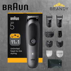 Braun Series 5 All-in-One Trimmer AIO5560 11-in-1 Grooming Kit Grey