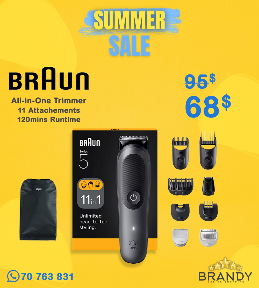 Braun Series 5 All-in-One Trimmer AIO5560 11-in-1 Grooming Kit Grey