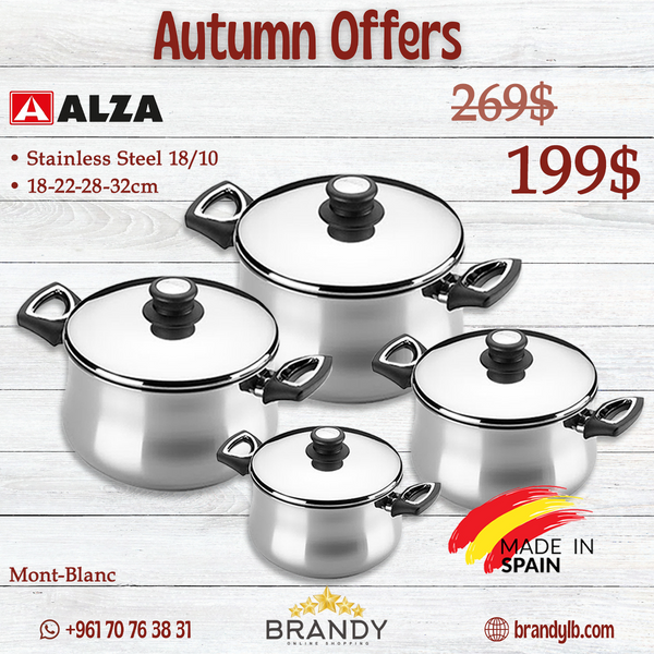 Mont Blanc Cookware Set 4 Pots Stainless Steel