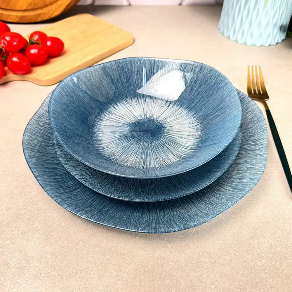 Luminarc Artasym Starmarble 18-Piece Opal Glass Dinner Set