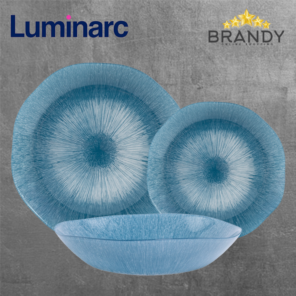 Luminarc Artasym Starmarble 18-Piece Opal Glass Dinner Set