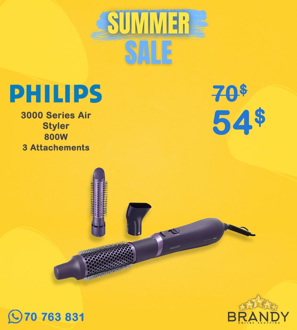 Philips 3000 Series Air Styler BHA305 3-in-1 Hair Brush 800W
