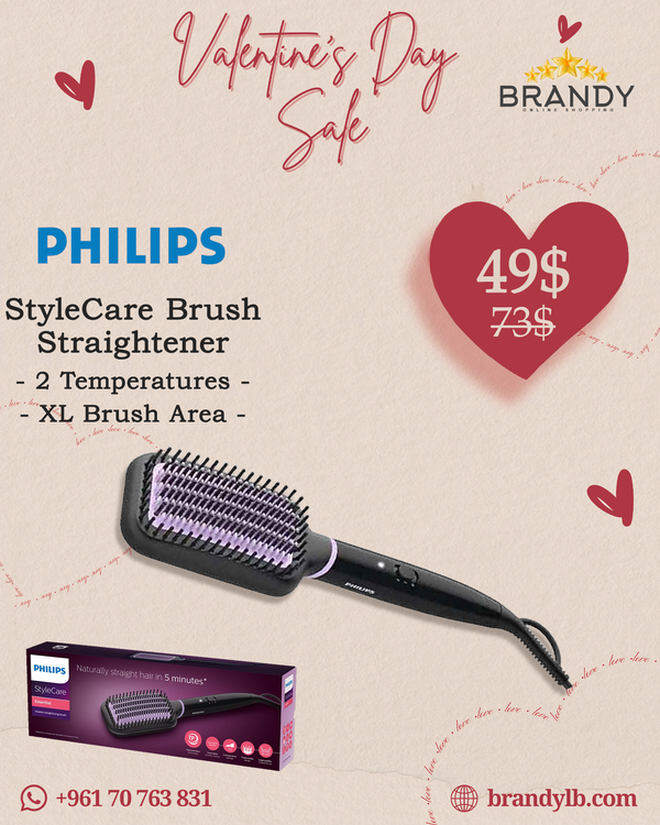 Heated Straightening Brush BHH880 with Tourmaline Ceramic Coating