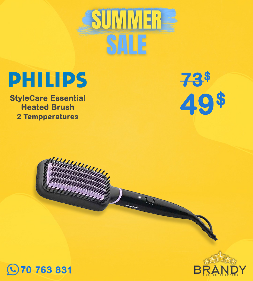 Philips StyleCare Essential BHH880 Heated Straightening Brush Tourmaline