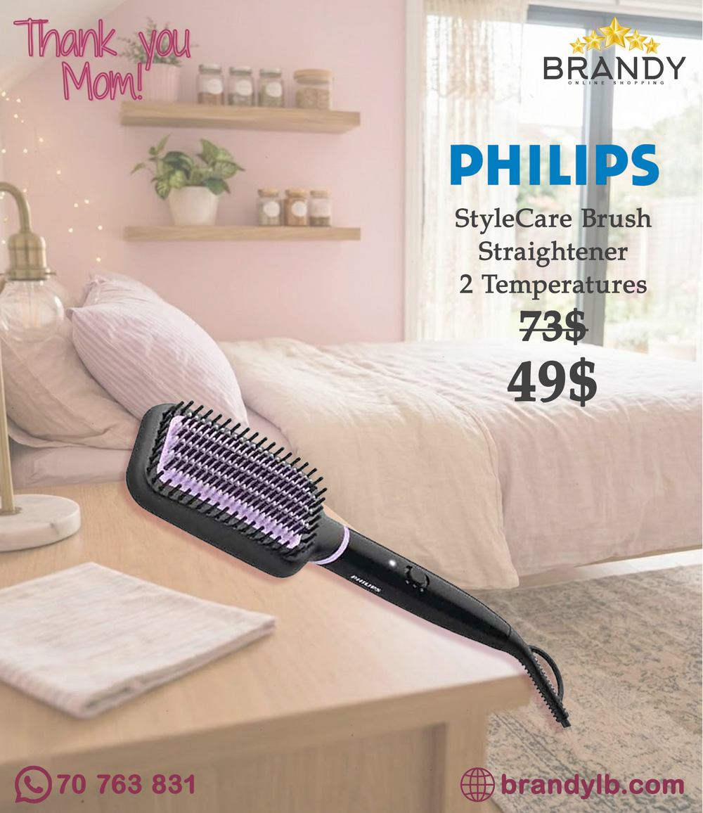 Philips StyleCare Essential BHH880 Heated Straightening Brush Tourmaline