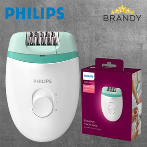 Epilator BRE224 with Ergonomic Grip and Washable Head