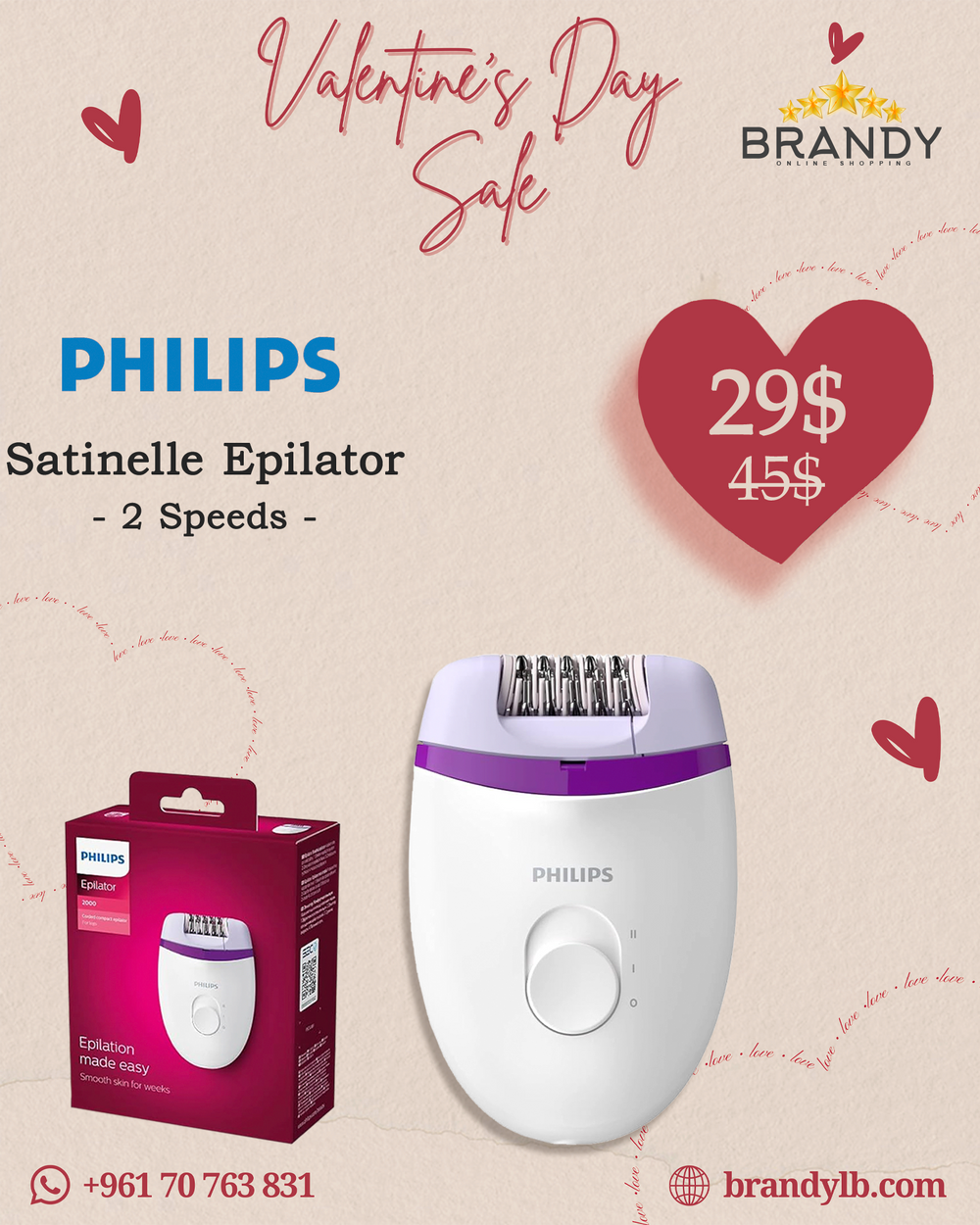 Epilator BRE225 with Ergonomic Grip and Washable Head - Corded