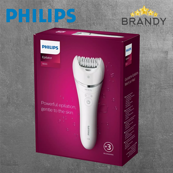 Philips Epilator Series 8000 BRE700 Wet & Dry Epilator