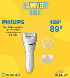 Philips Epilator Series 8000 BRE700 Wet & Dry Epilator