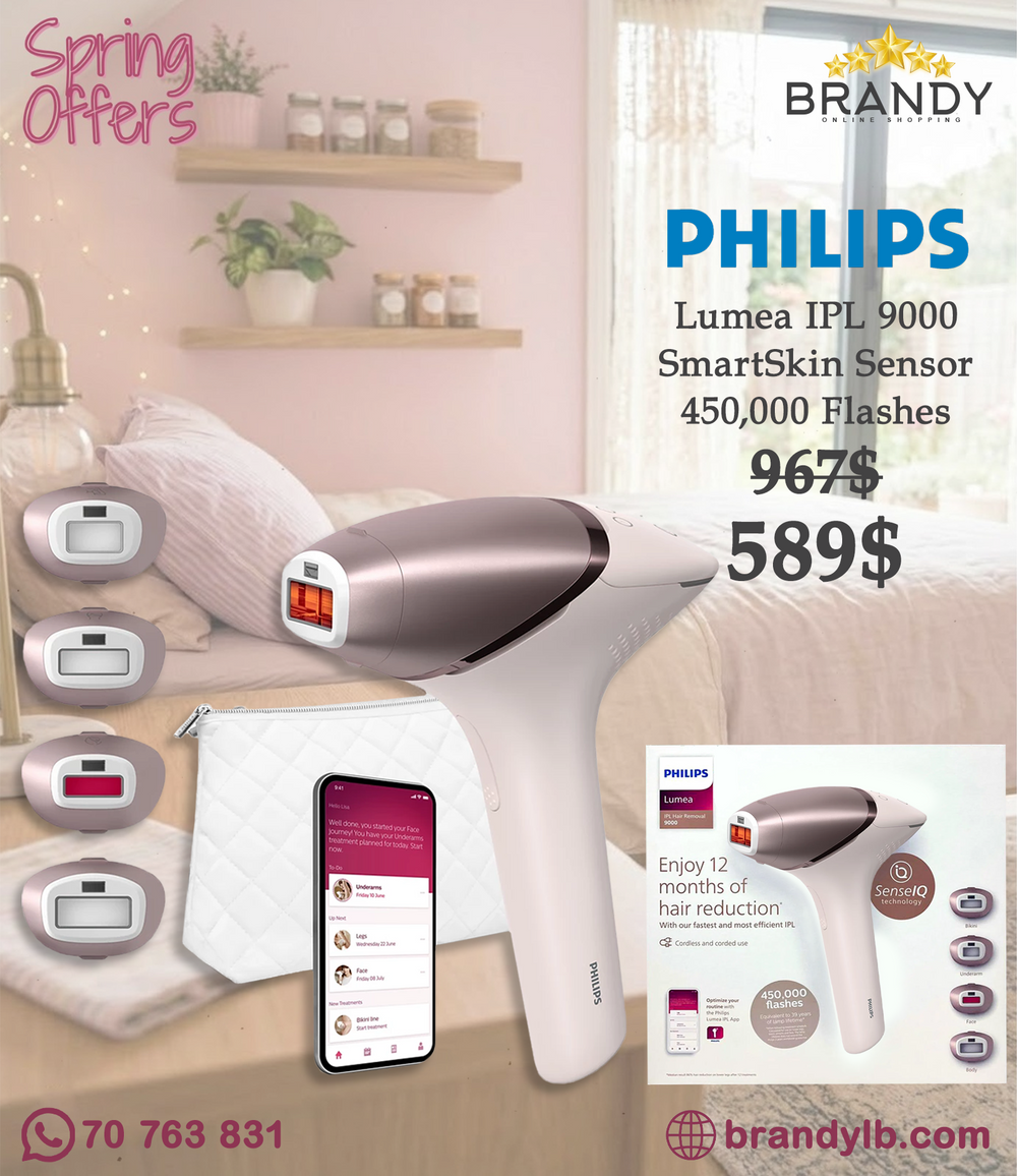 Philips Lumea IPL 9000 Series SenseIQ Cordless IPL Hair Removal BRI958 Pink
