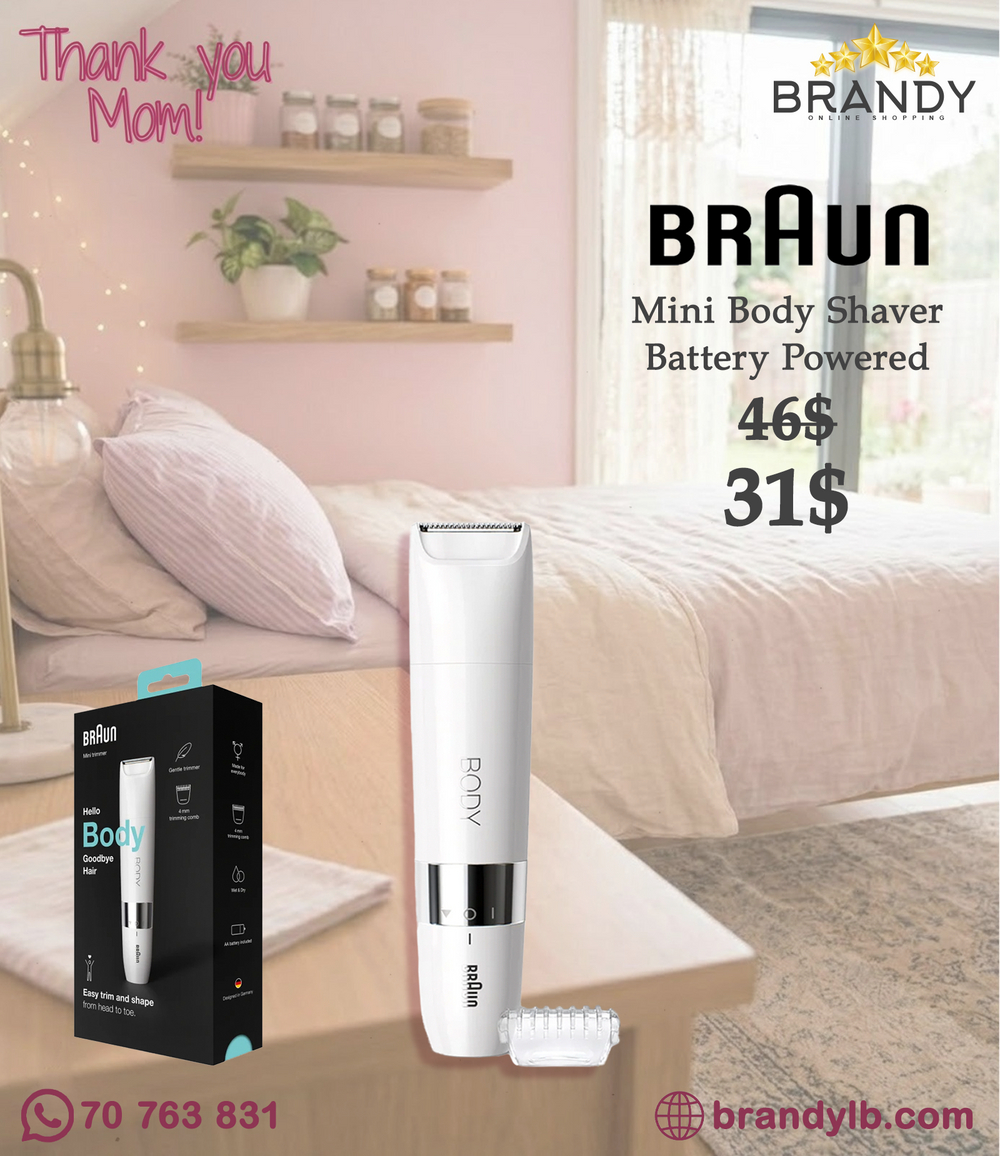 Braun Body Mini Trimmer BS1000 Wet & Dry Waterproof White