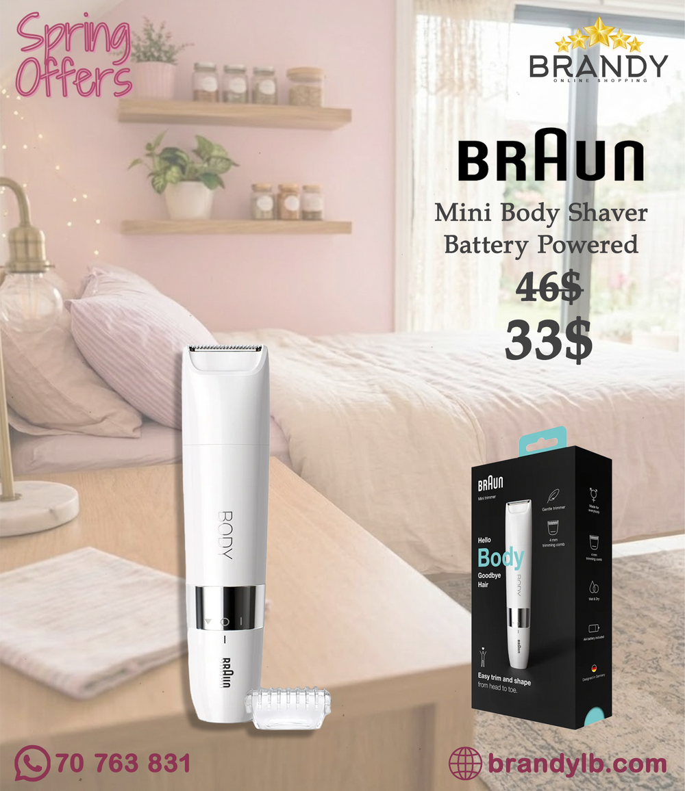 Braun Body Mini Trimmer BS1000 Wet & Dry Waterproof White