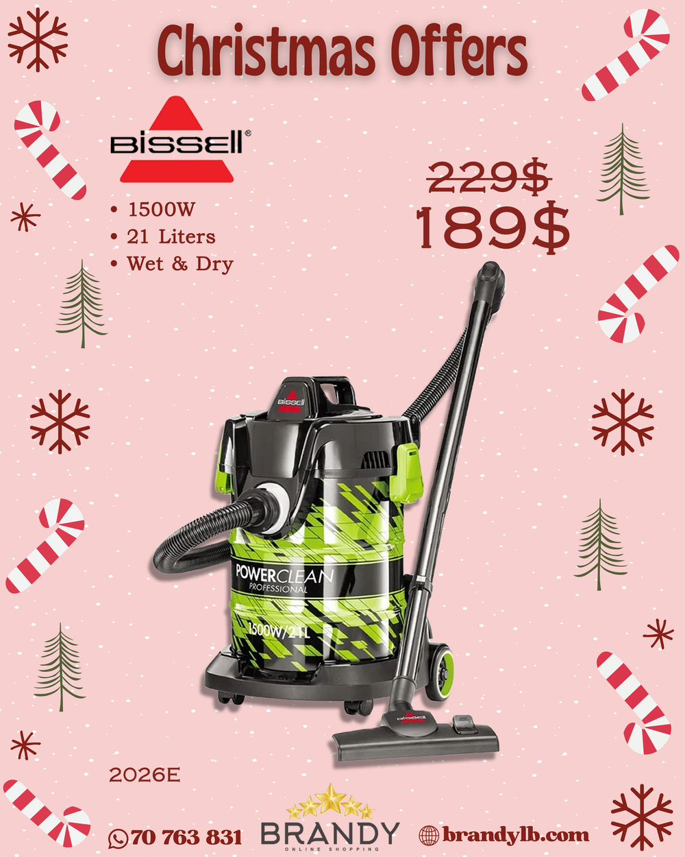 Drum Vacuum Cleaner Wet & Dry 2026E - 21 Liters