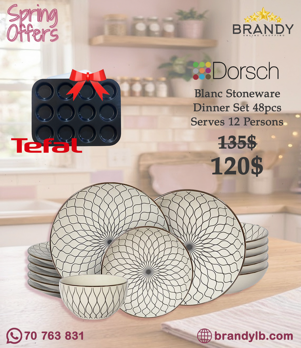 Dorsch Blanc Stoneware Dinner Set 48pcs