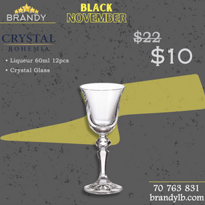 Liqueur Glasses Set 12pcs Crystal Glass, 60ml