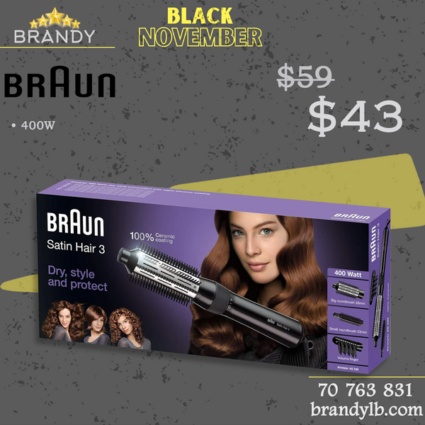 Satin Hair 3 AS330 Airstyler 400W Multi-Attachment Hair Styler