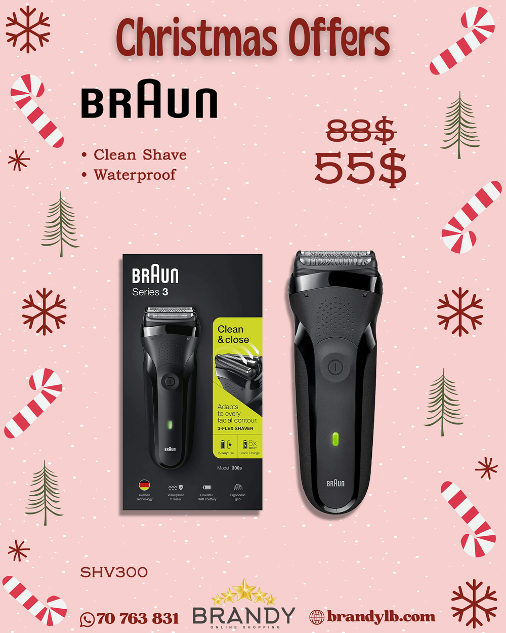 Series 3 300S Shaver With 3 Flexible Blades