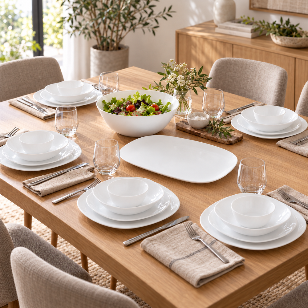 Luminarc Neo Carine White 26-Piece Opal Glass Dinner Set N5058