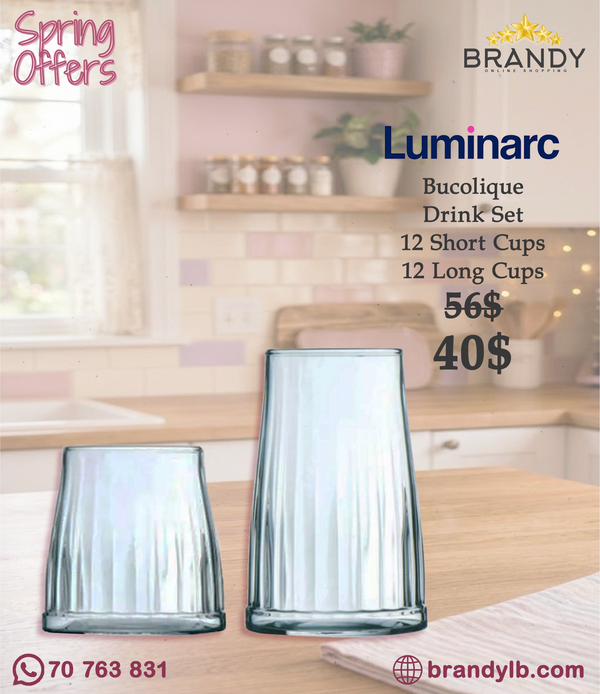 Luminarc Bucolique 24-Piece Drink Glass Set-1
