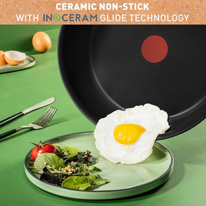 Tefal Renew Black Frypans Ceramic Non-Stick InoCeram - 3 Sizes