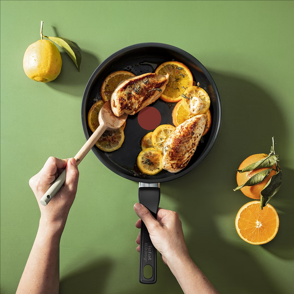 Tefal Renew Black Deep Frypan 24cm Ceramic Non-Stick InoCeram
