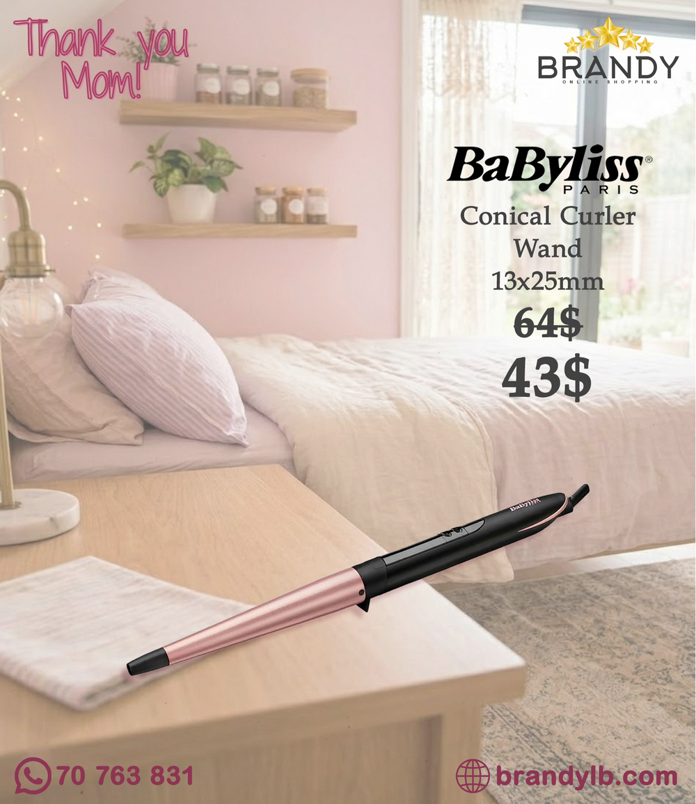 BaByliss Flawless Curls Conical Wand C454SDE 13–25mm Rose Quartz