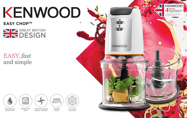 Kenwood Easy Chopper + Extra Bowl CHP61.200WH - 500W
