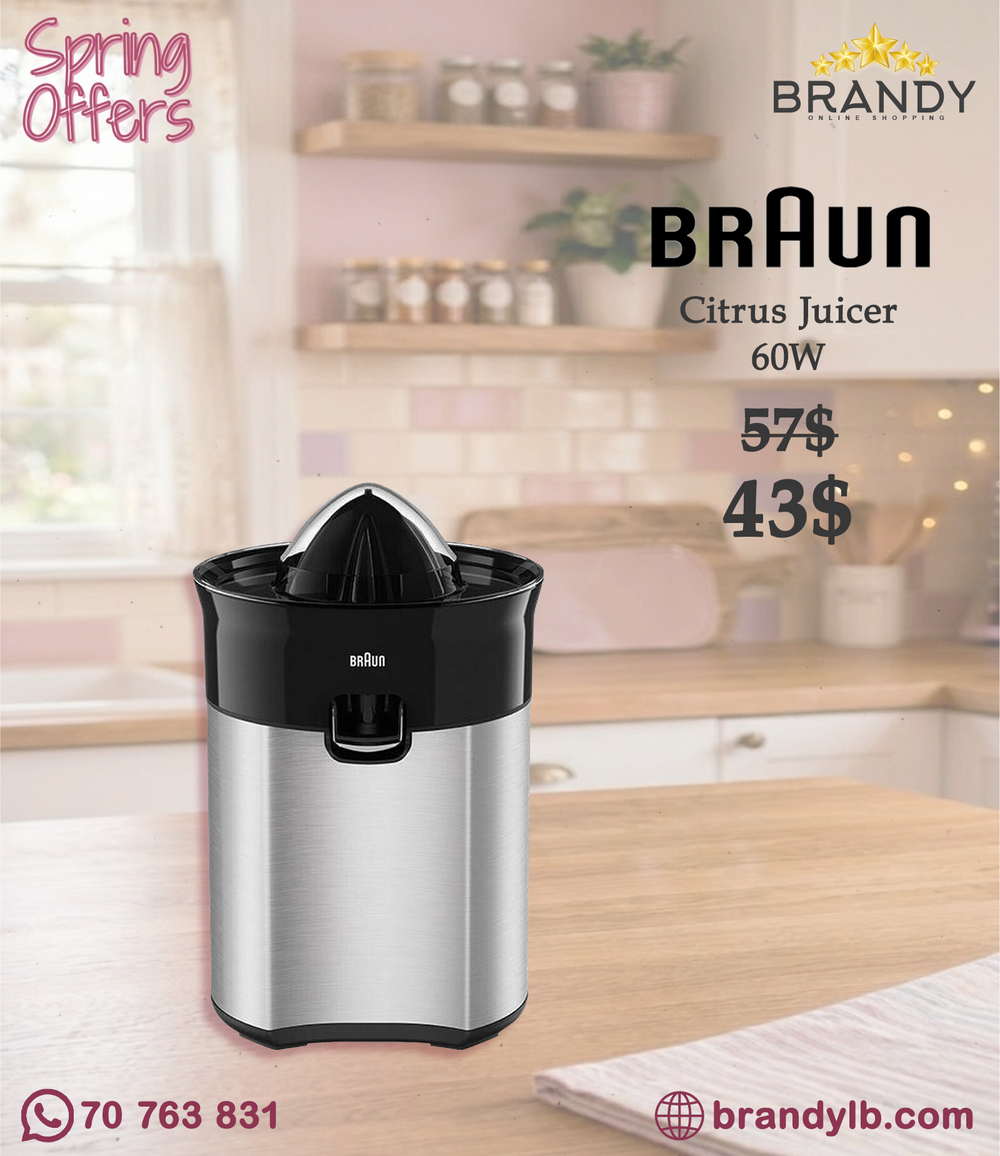 Braun CitrusQuick 5 CJ5050BK Citrus Juicer 60W Direct-Serve Black