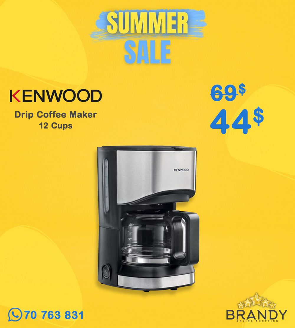 Kenwood CMM10 12-Cup Drip Coffee Maker 900W 1.2L Black/Silver
