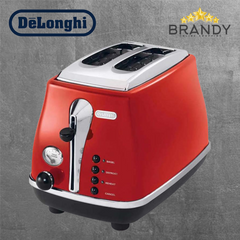 De'Longhi Icona CTO2003R 2-Slice Toaster 900W 6-Position Browning Red