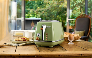 DeLonghi Icona Vintage CTOV2003 2-Slice Toaster Olive Green