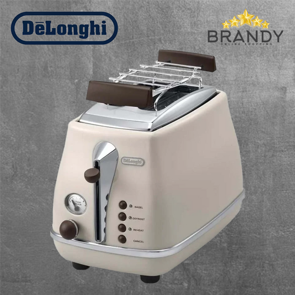 De'Longhi Icona Vintage CTOV2103.BG 2-Slice Toaster 900W Beige
