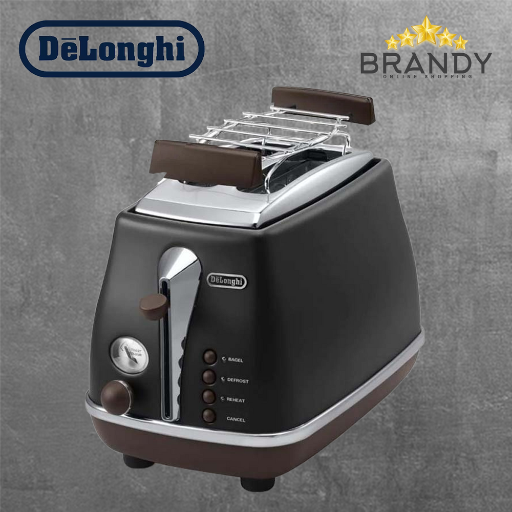 Icona Vintage Black Toaster CTOV2103BK