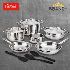 Inoxibar Expert Ecco Stainless Steel 18/10 Cookware Set 12pcs - Made in Spain