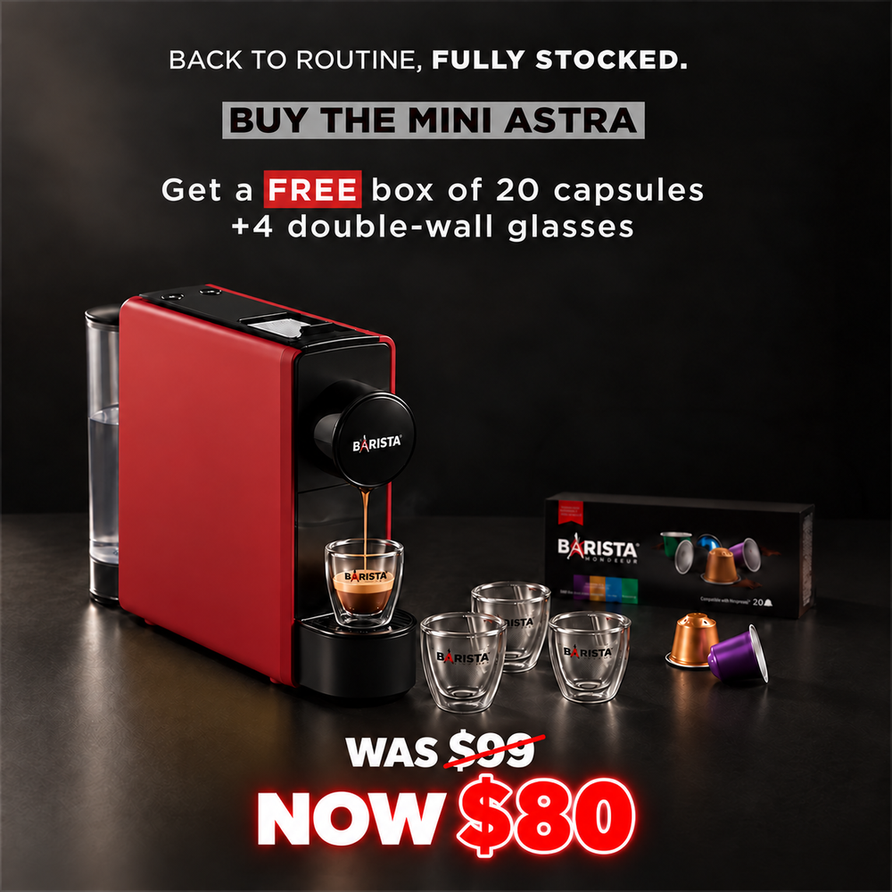 Barista Mini Astra Capsule Coffee Machine - Red MA0031