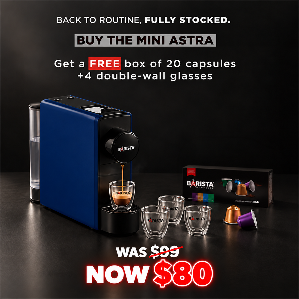 Barista Mini Astra Capsule Coffee Machine - Navy Blue MA0046