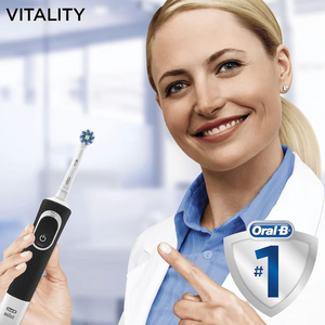 Oral B Vitality 150 CrossAction Black Electric Rechargeable Toothbrush D100.424.1-2