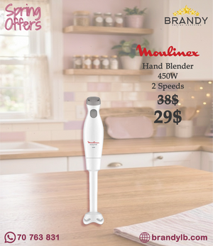 Moulinex DD45A110 Hand Blender 450W 2-Speed 0.8L Beaker White