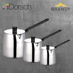 Dorsch Set 3 Stainless Steel Coffee Pots Induction 12-24-32oz