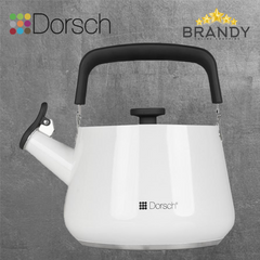 Dorsch White Kettle 2 Liters - Stainless Steel Interior