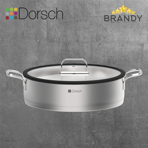 Steel Pro Low Casserole 32cm Stainless Steel