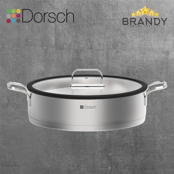 Steel Pro Low Casserole 32cm Stainless Steel