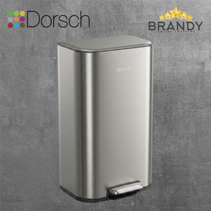 Dorsch Stainless Steel Pedal Bin 30 & 40 Liters - Soft Radius Soft Close