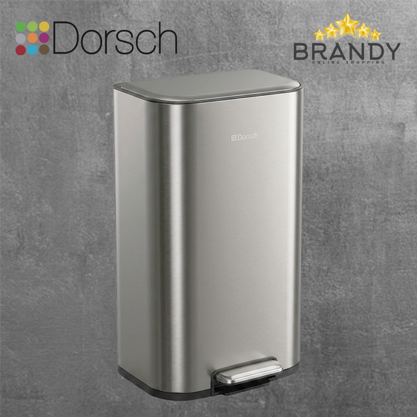 Dorsch Stainless Steel Pedal Bin 30 & 40 Liters - Soft Radius Soft Close