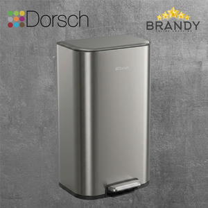 Dorsch Stainless Steel Pedal Bin 30 & 40 Liters - Soft Radius Soft Close